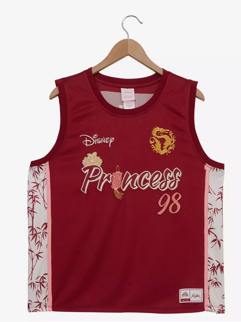 Box lunch Disney Girls' Red "Princess 98 Mulan Sleeveless Top